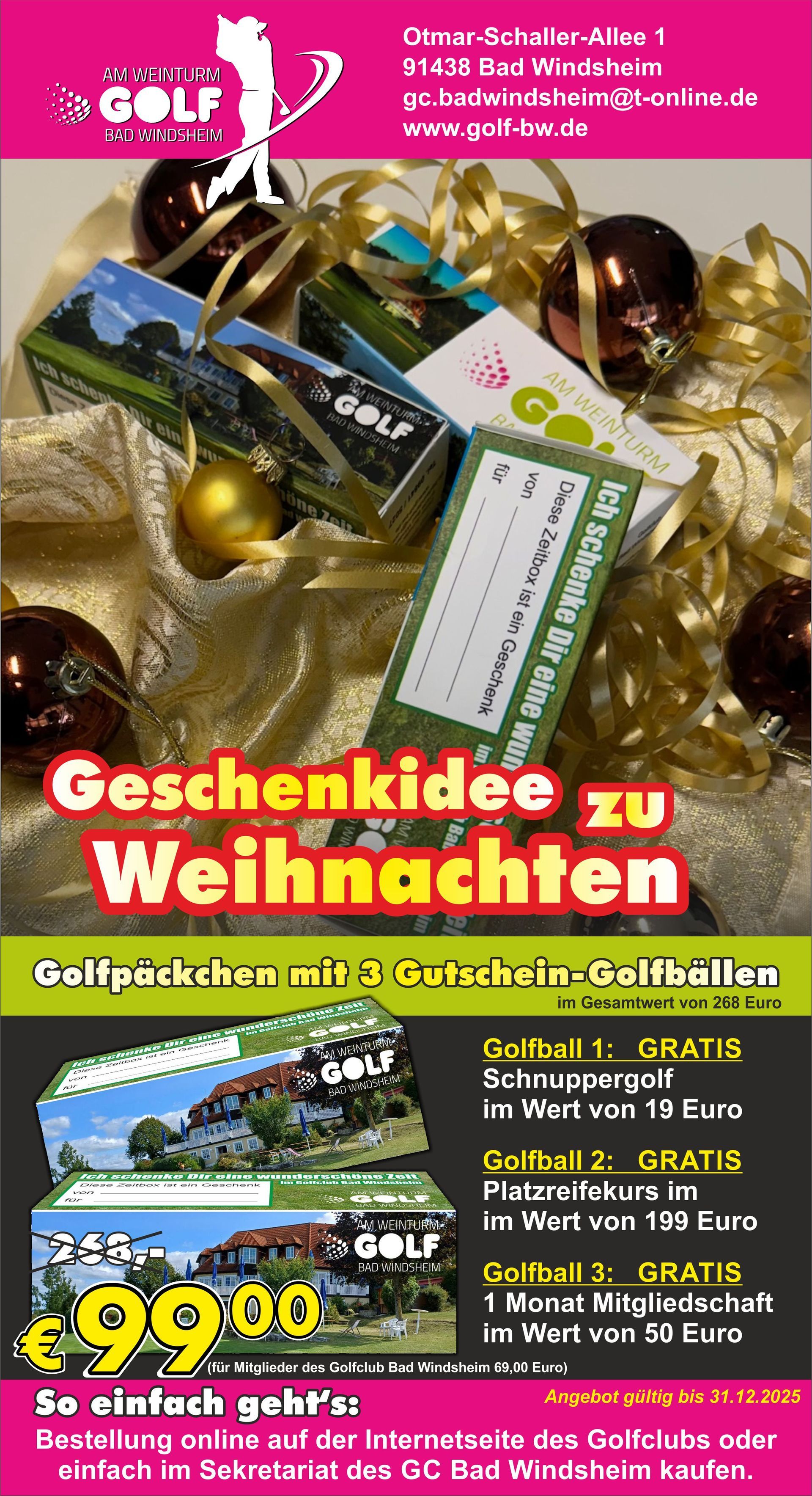 Golf Geschenkpaket 2025