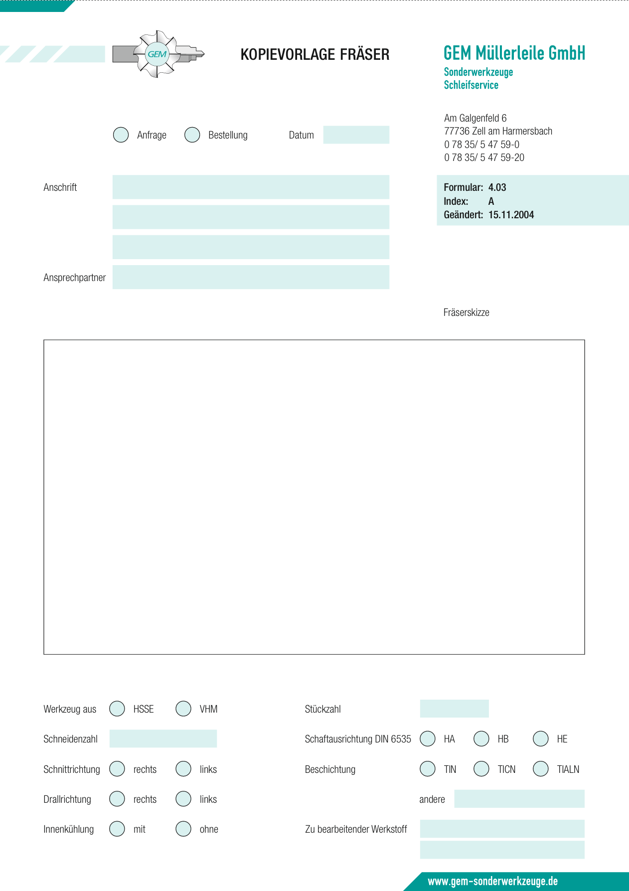 Formular herunterladen