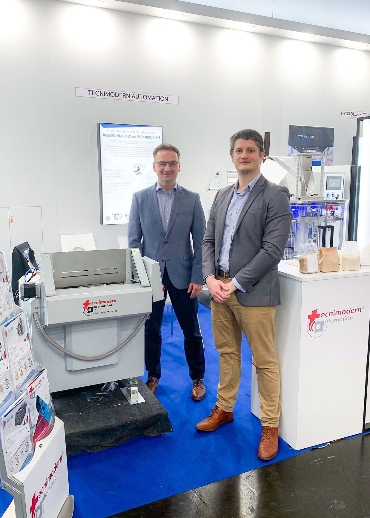 CEO René Türpe meeting up with colleagues from our partners Tecnimodern, BVM Brunner and JPack