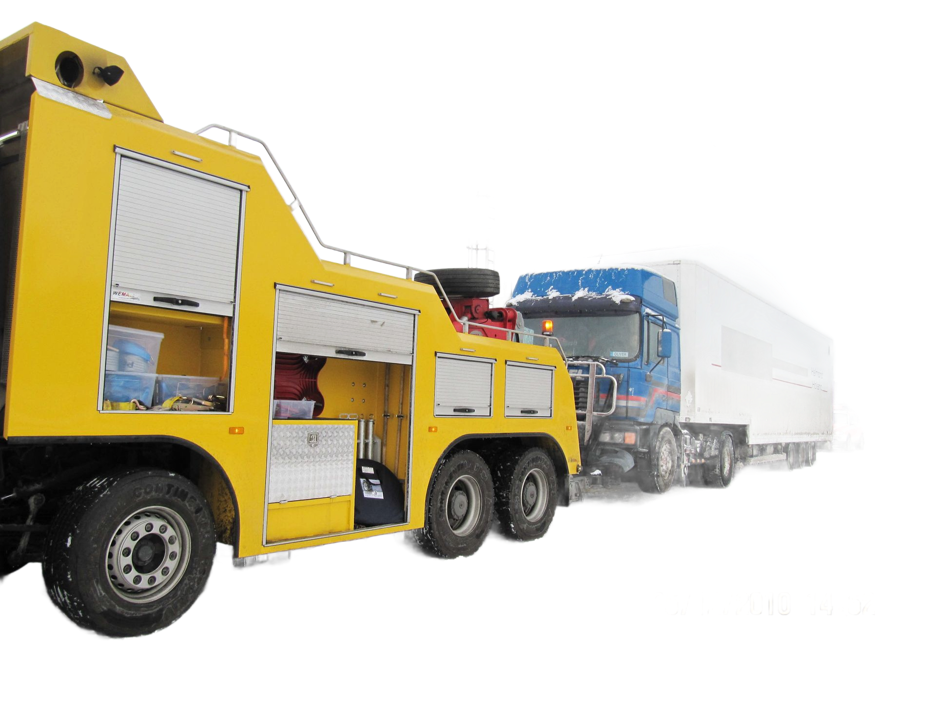 DB Albatros 4146 Abschleppen eines LKWs mit dem DB Albatros 4146