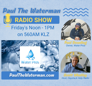Paul Dowding, owner of Water Pros in the 560 KLZ Studio