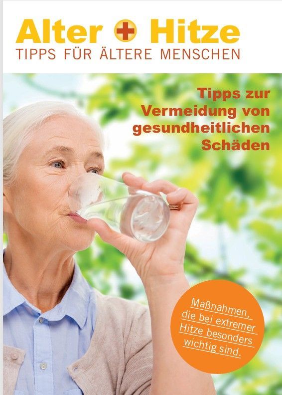 Plakat mit dem Hinweis auf Hitzeschutz