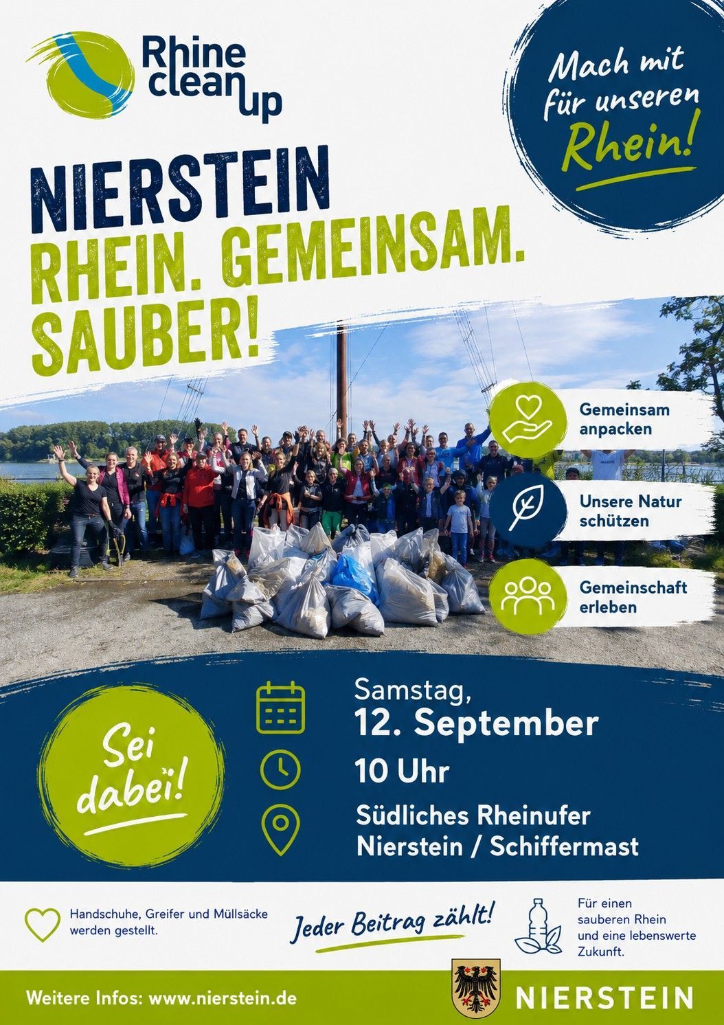 Plakat zum Rhine Clean up am 12.09.2026