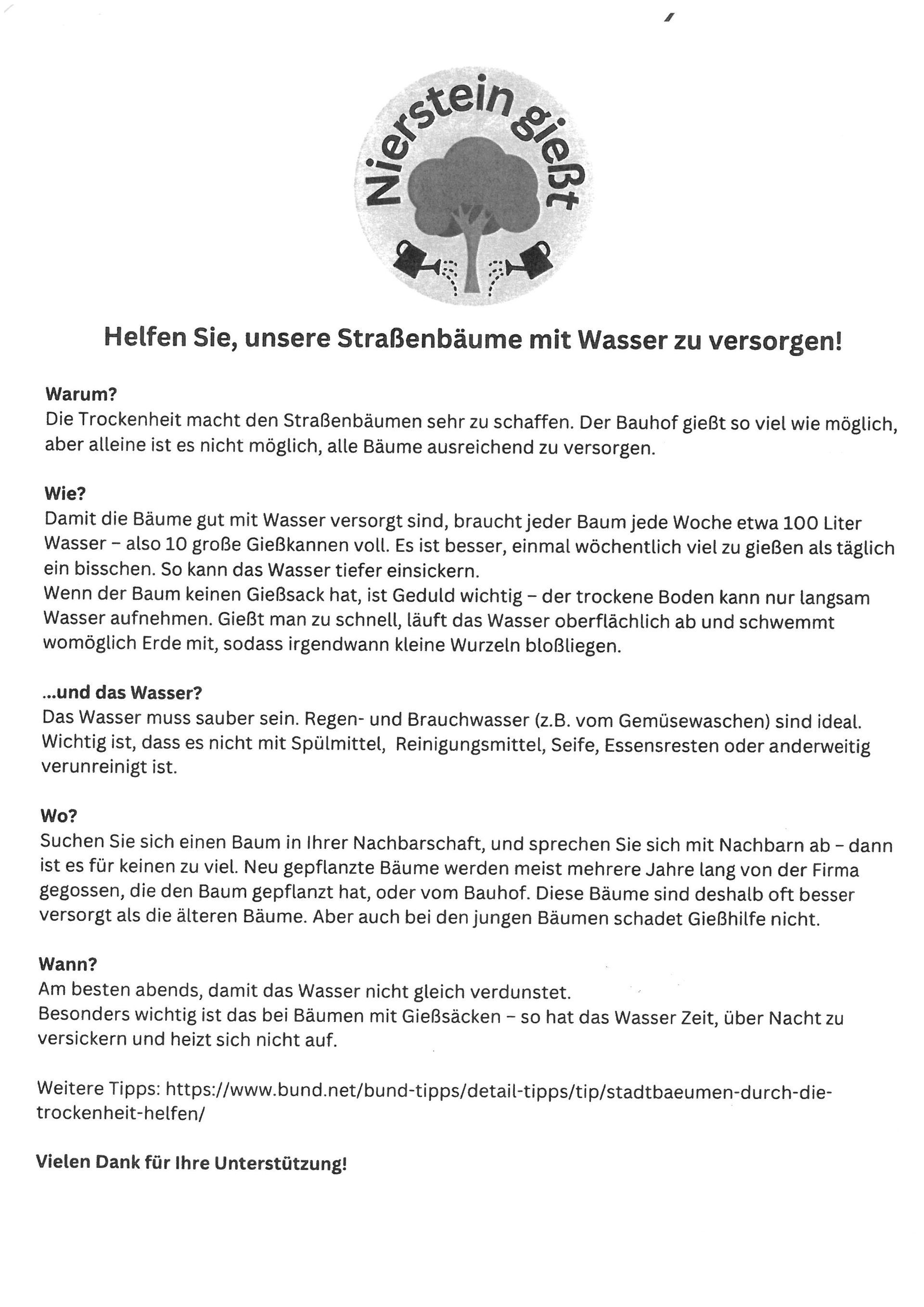 Textblatt mit rundem Logo mittig oben mit einem Baum und dem Text: Textblatt mit rundem Logo mittig oben mit einem Baum und dem Text: