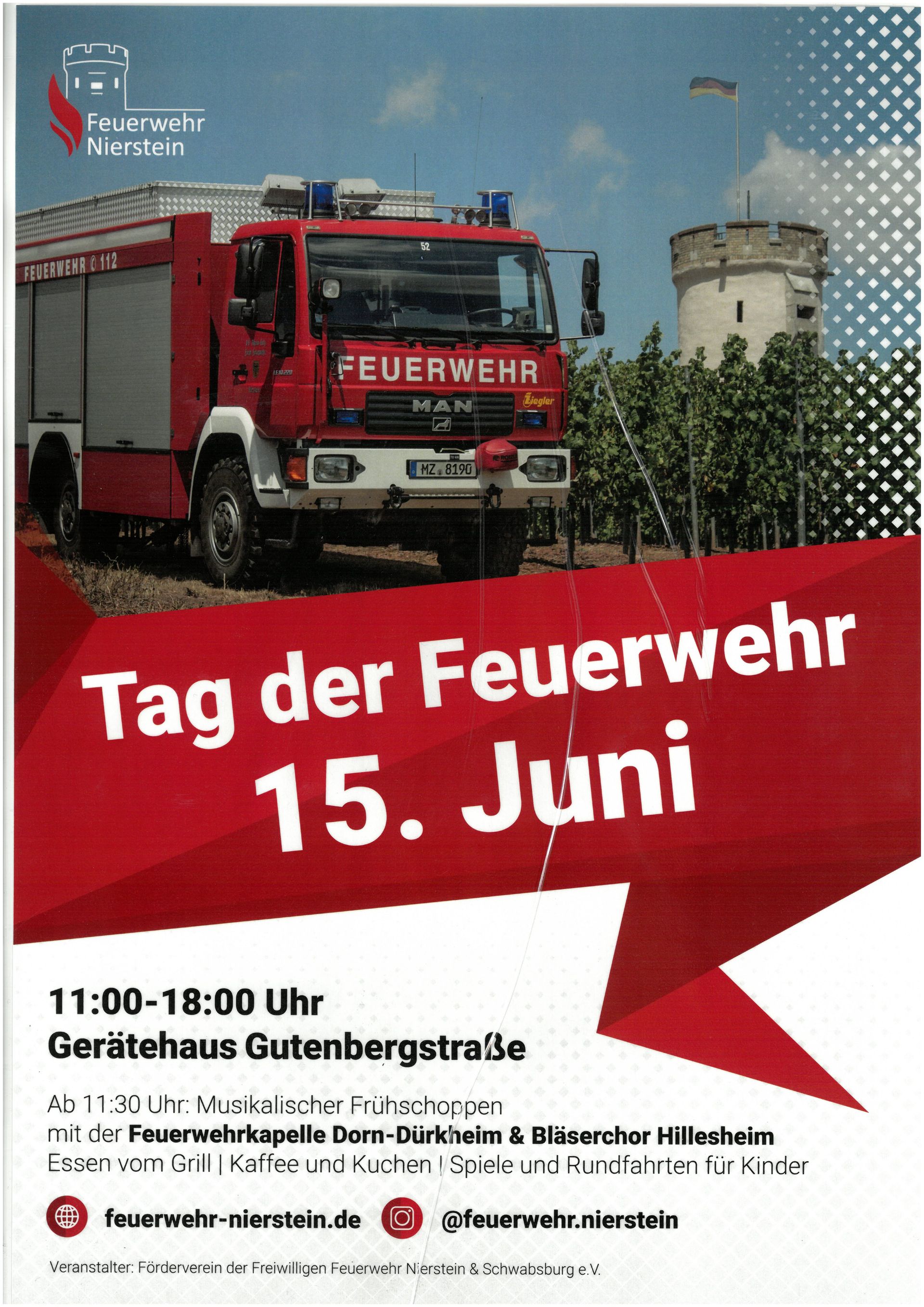 Am 15. Juni findet der Tag der Feuerwehr in Nierstein statt Am 15. Juni findet der Tag der Feuerwehr in Nierstein statt