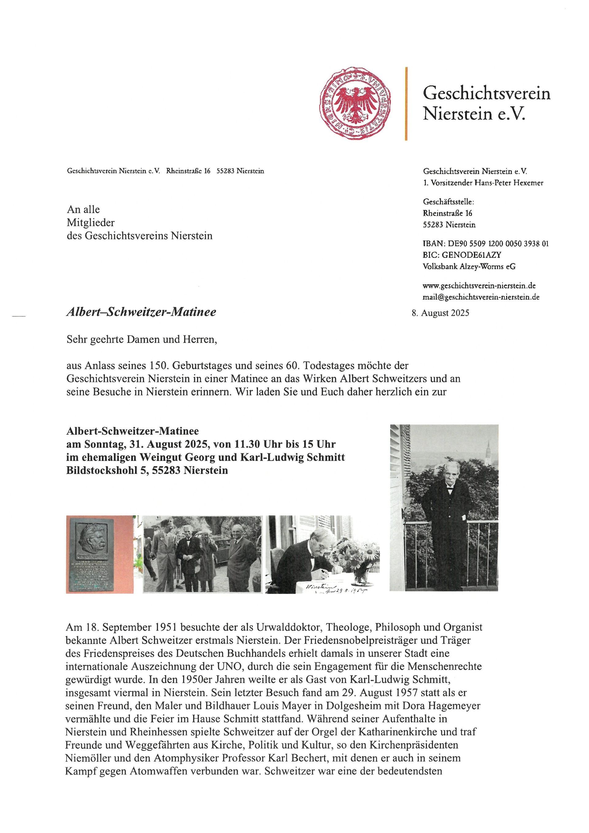 Albert Schweitzer-Matinee Albert Schweitzer-Matinee