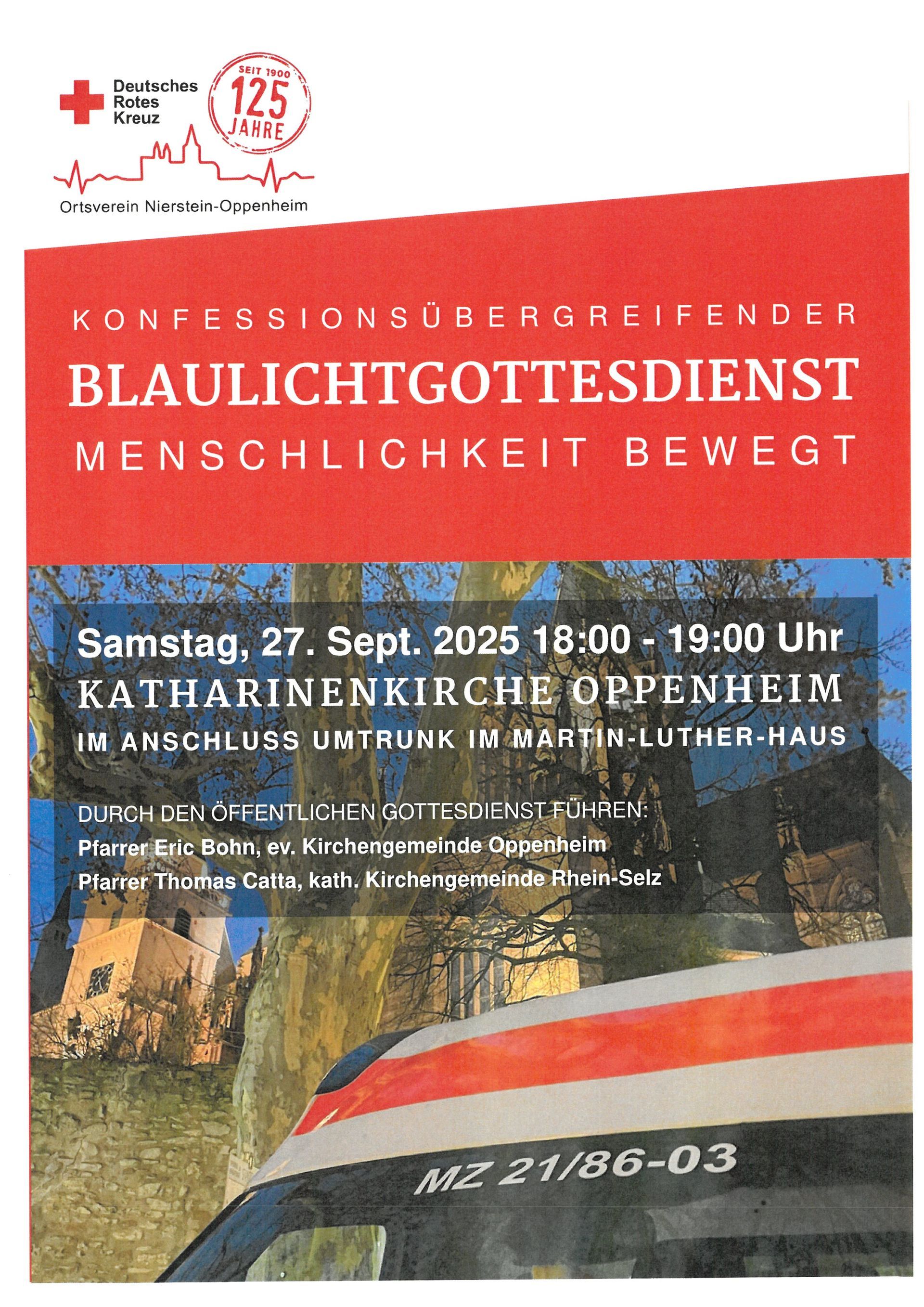 Blaulichtgottesdienste in Oppenheim Blaulichtgottesdienste in Oppenheim