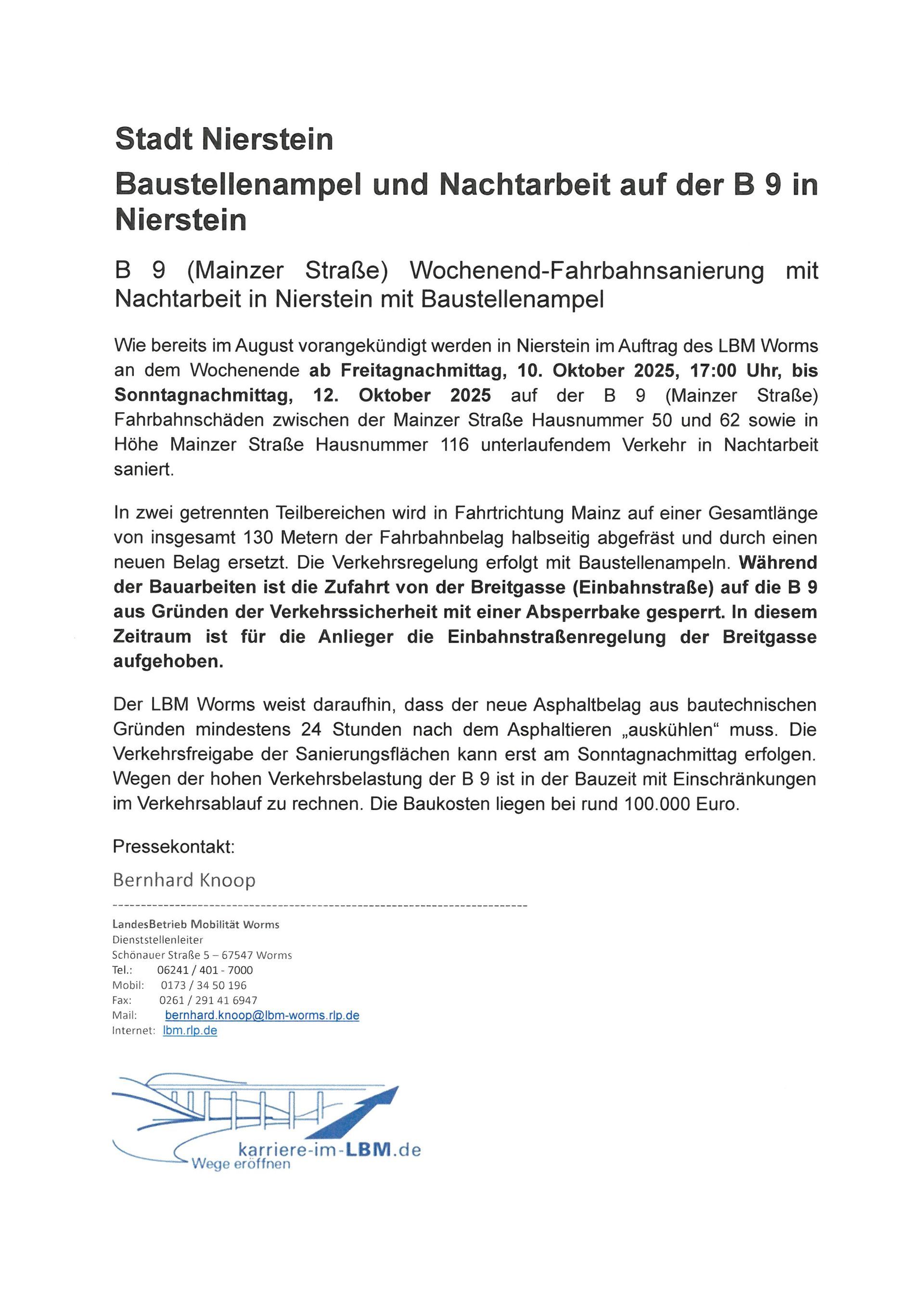 Fahrbahnsanierung und Nachtarbeit Fahrbahnsanierung und Nachtarbeit