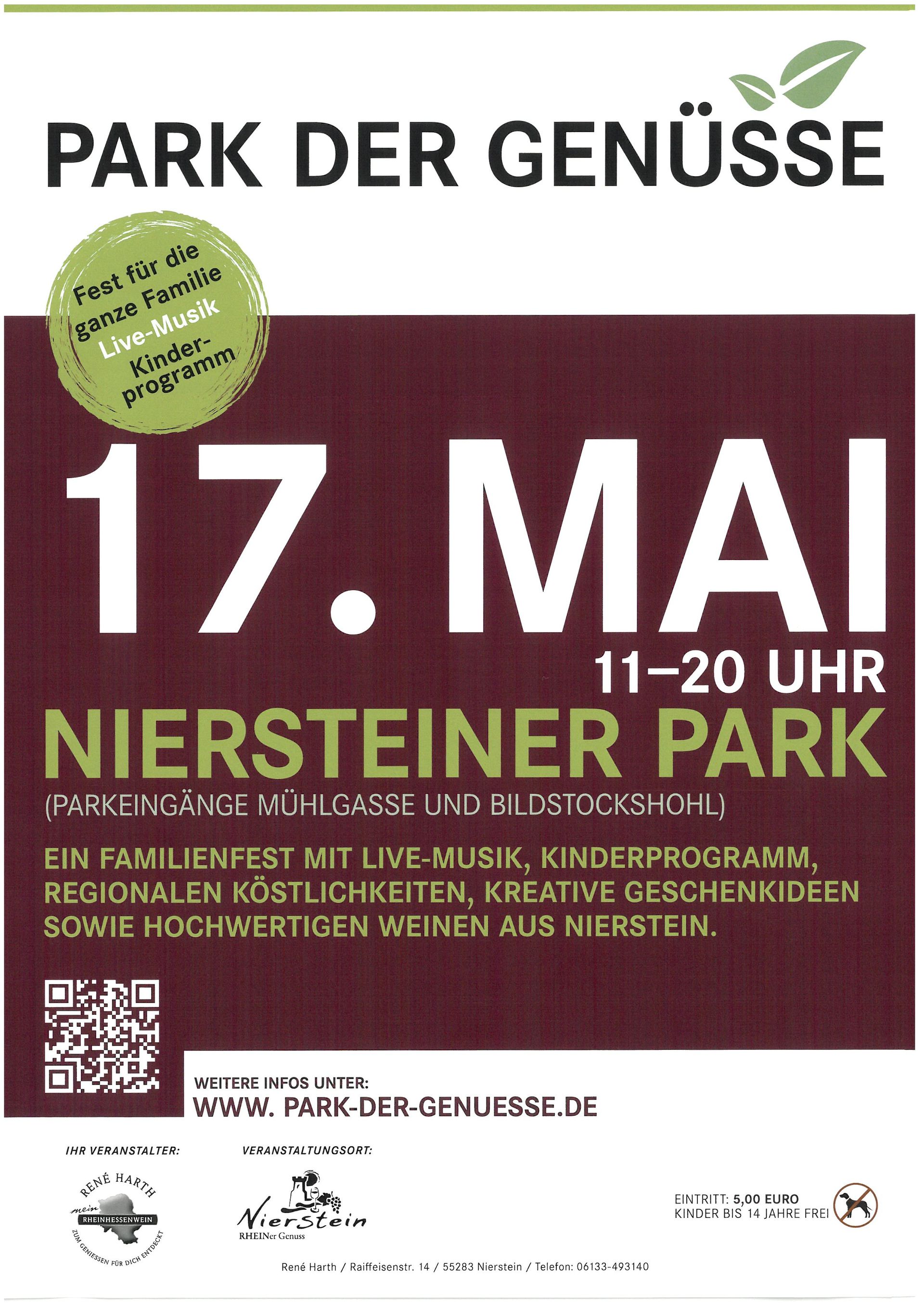 Plakat zur Ankündigung des Park der Genüsse Plakat zur Ankündigung des Park der Genüsse