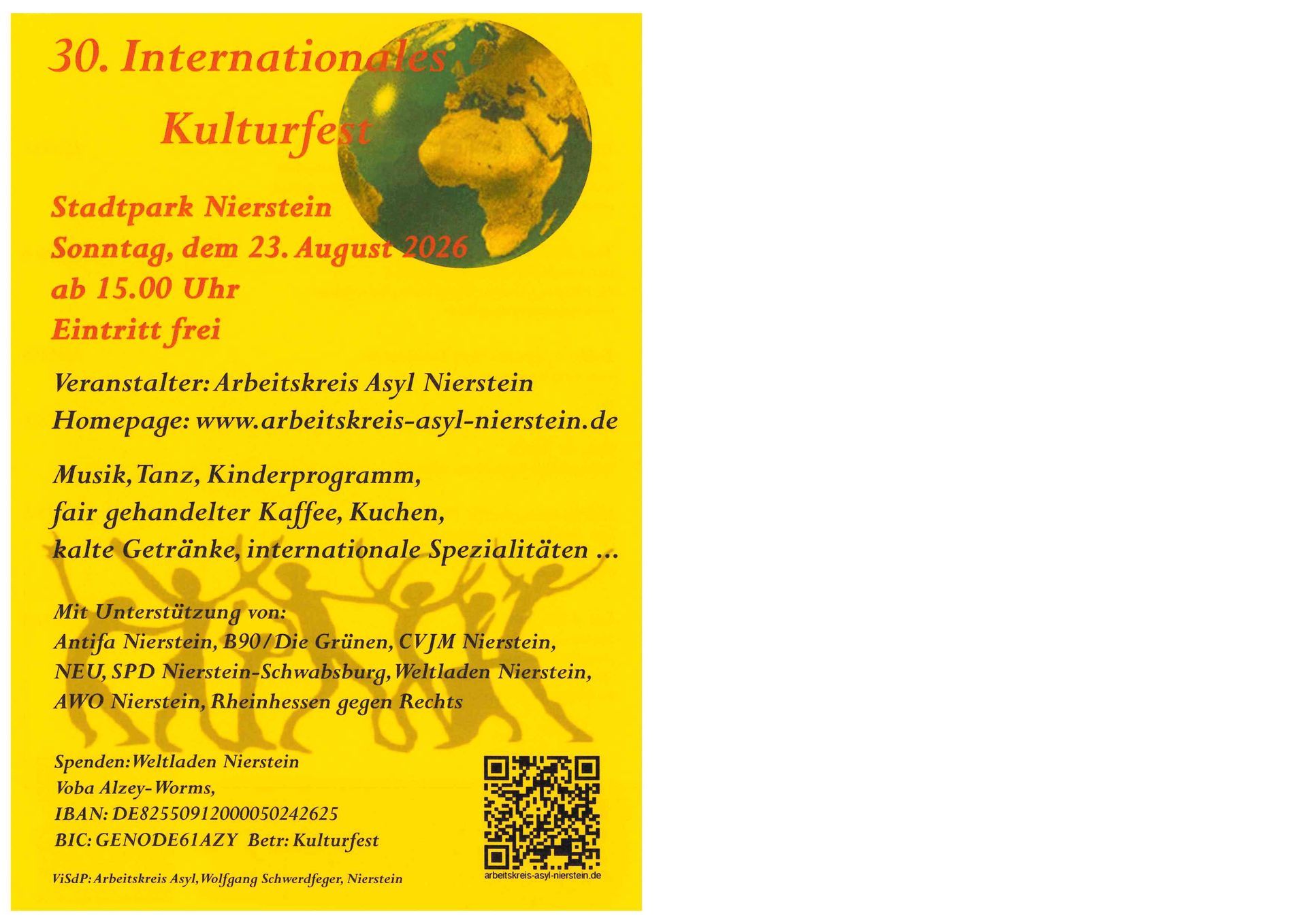 Plakat zur Ankündigung des Kulturfestes - Seite 1