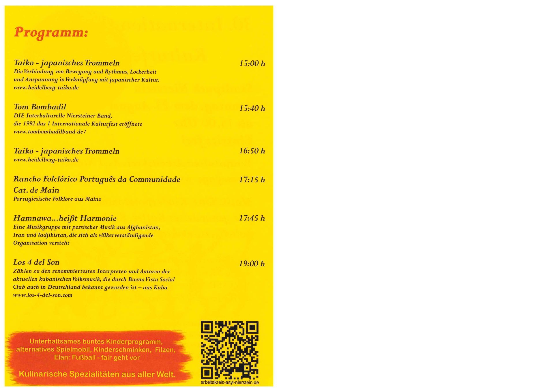 Plakat zur Ankündigung des Kulturfestes - Seite 2