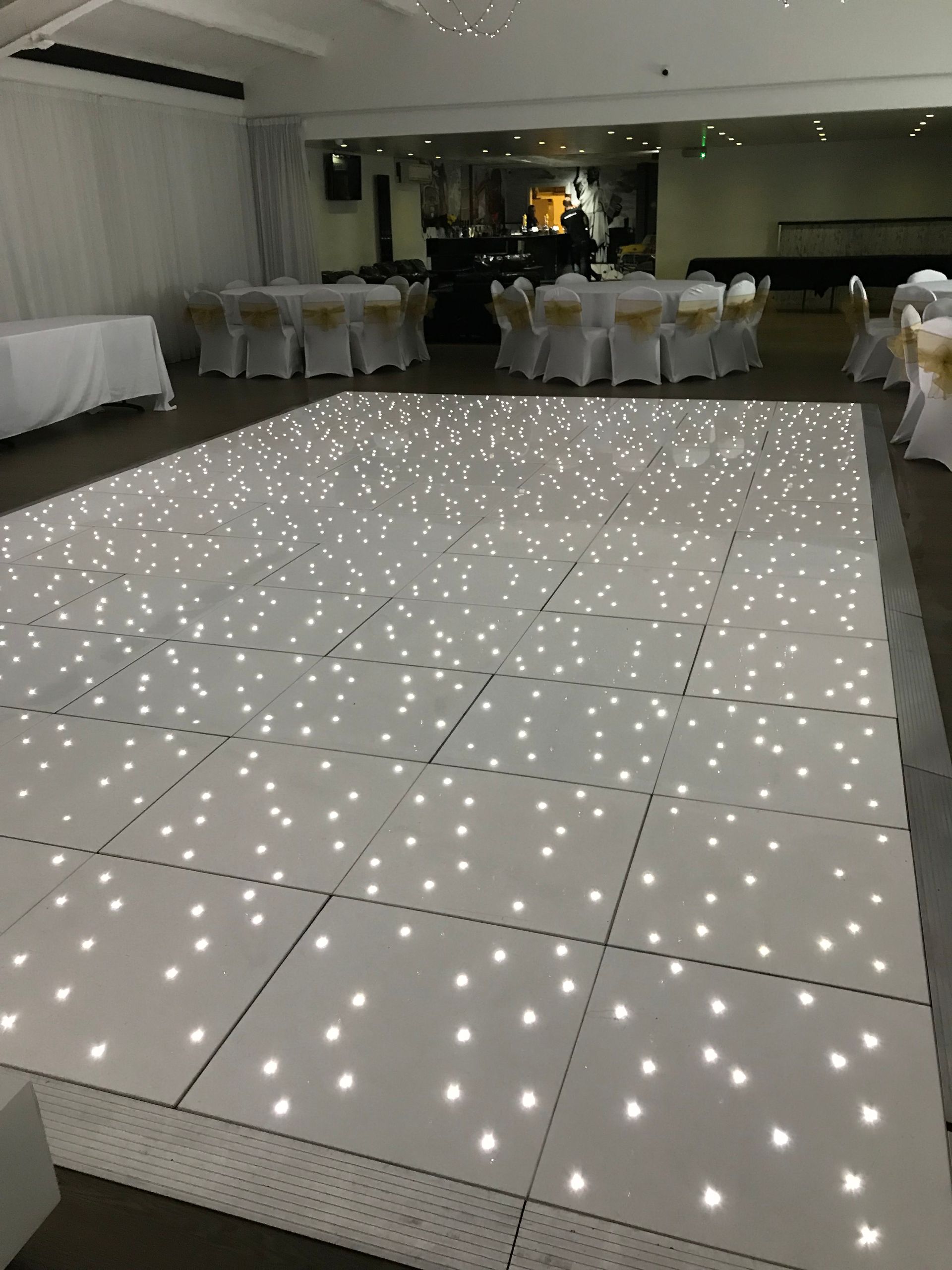 venue 92 white starlight led dance floor hire