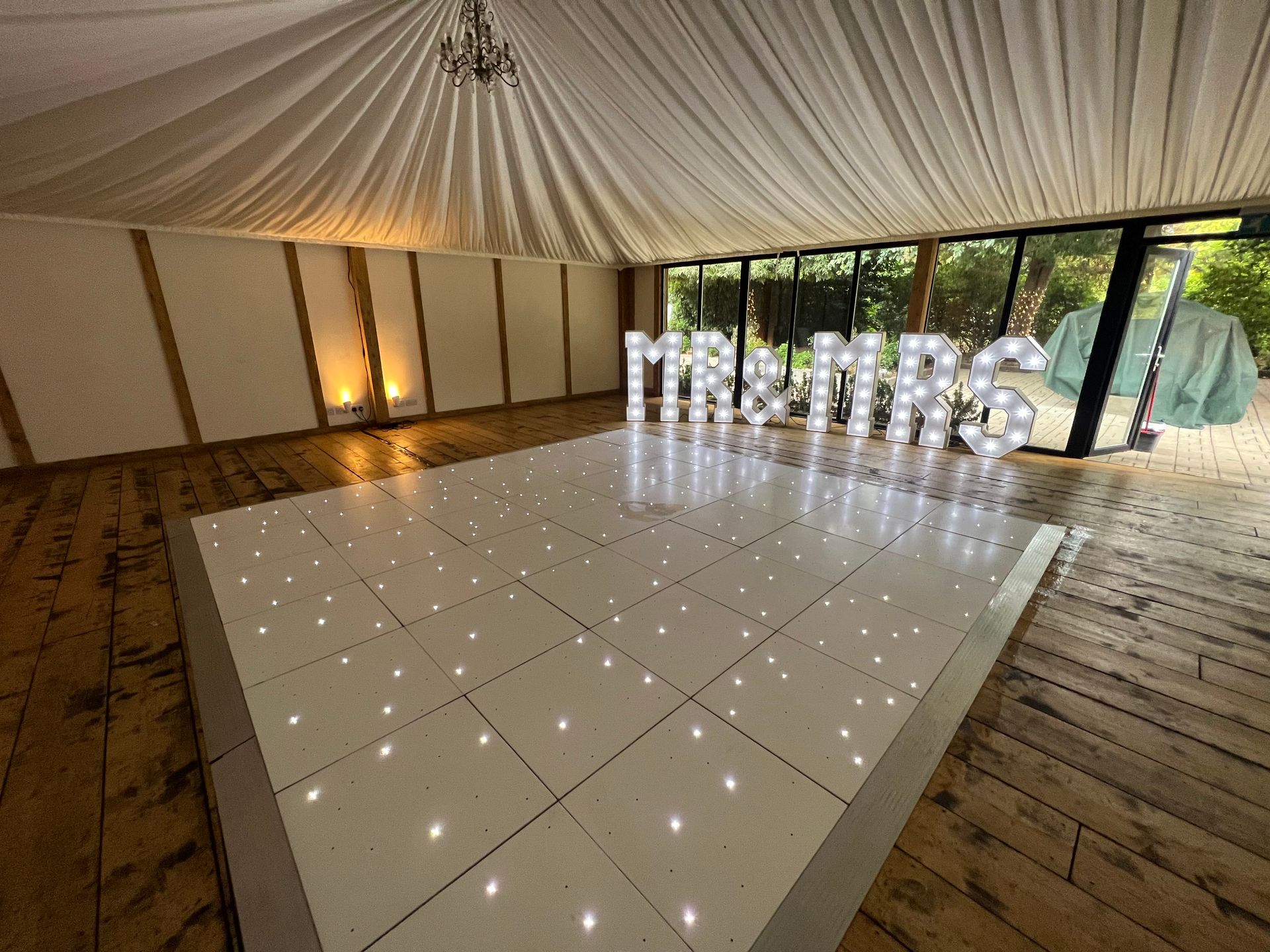 east mersea hall white starlight led dance floor hire