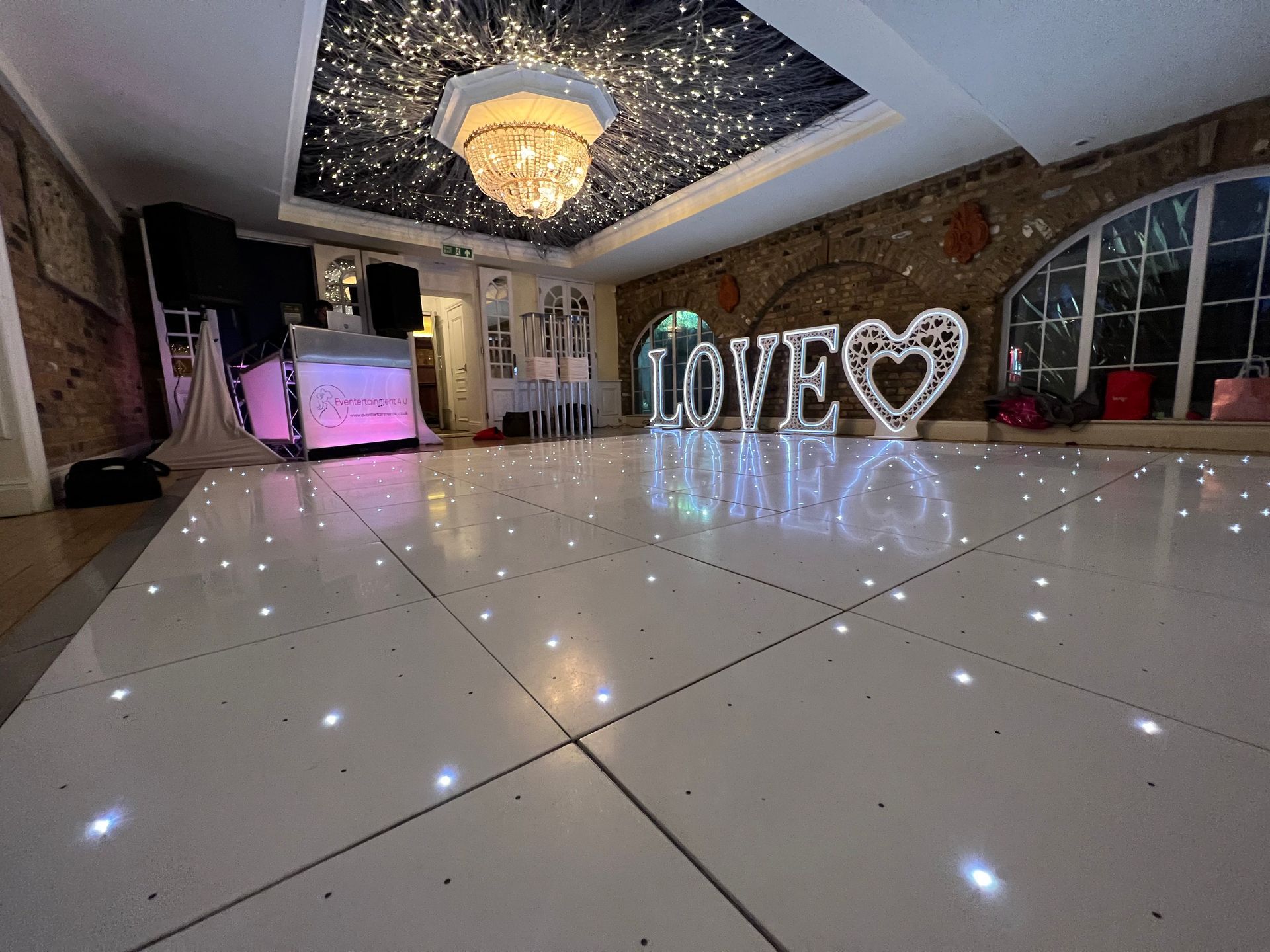 friern manor white starlight led dance floor hire