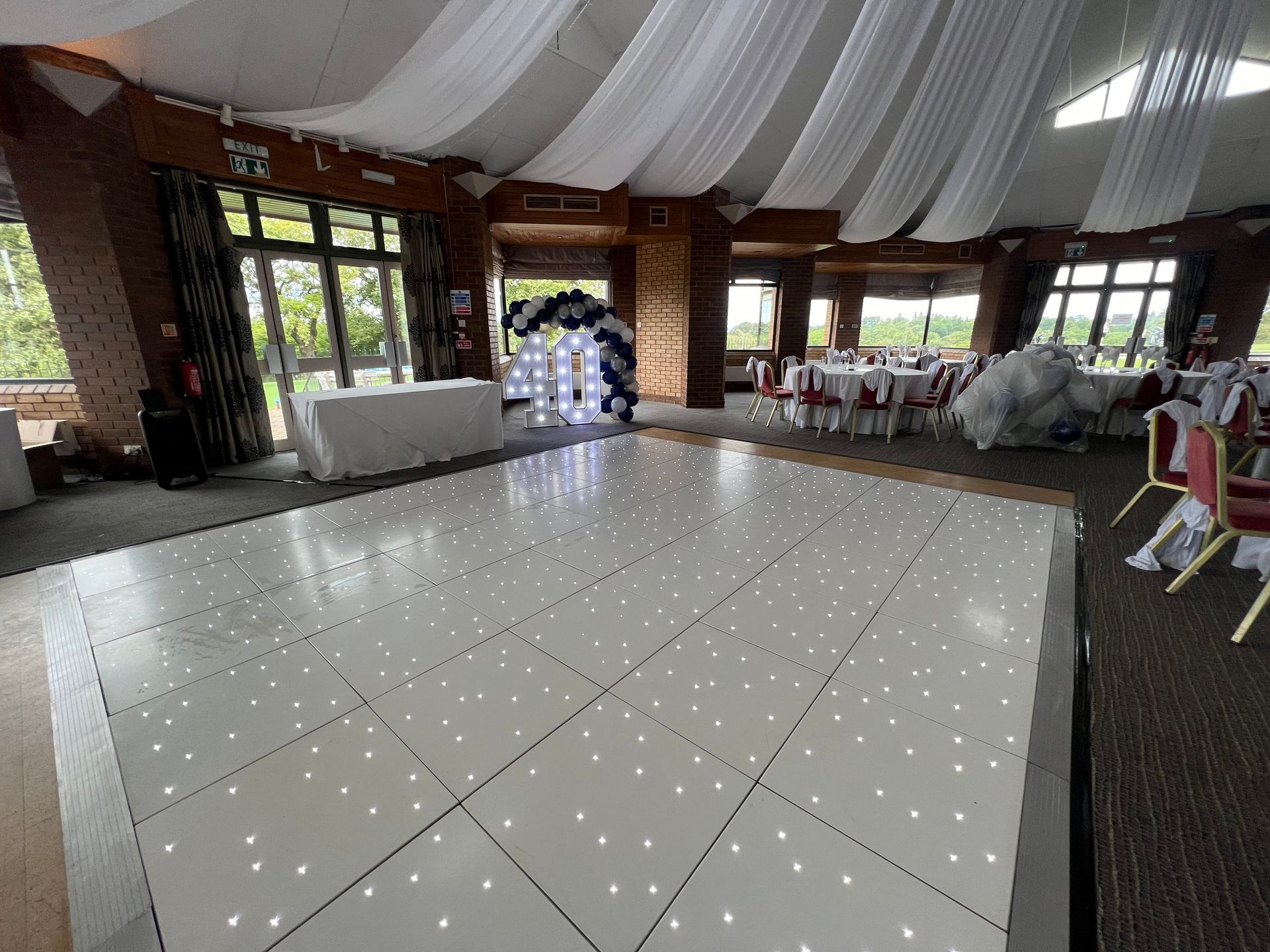 west essex golf club white starlight led dance floor hire