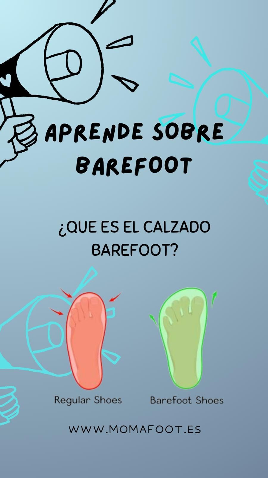 Ilustración de calzado barefoot infantil colorido y natural
