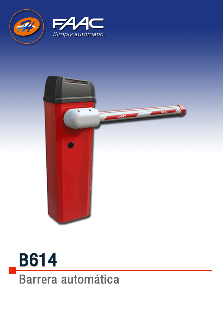 BARRERA B614 FAAC CONTROL ACCESOS