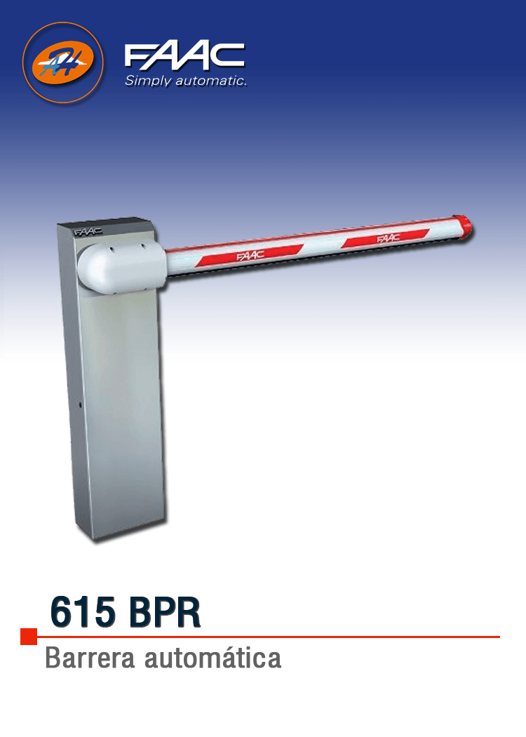 BARRERA B615 BPR FAAC CONTROL ACCESOS