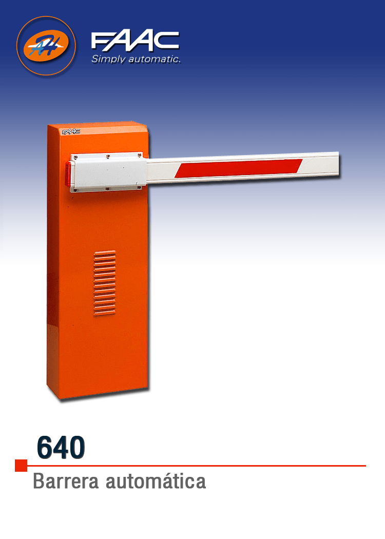 BARRERA B640 FAAC CONTROL ACCESOS