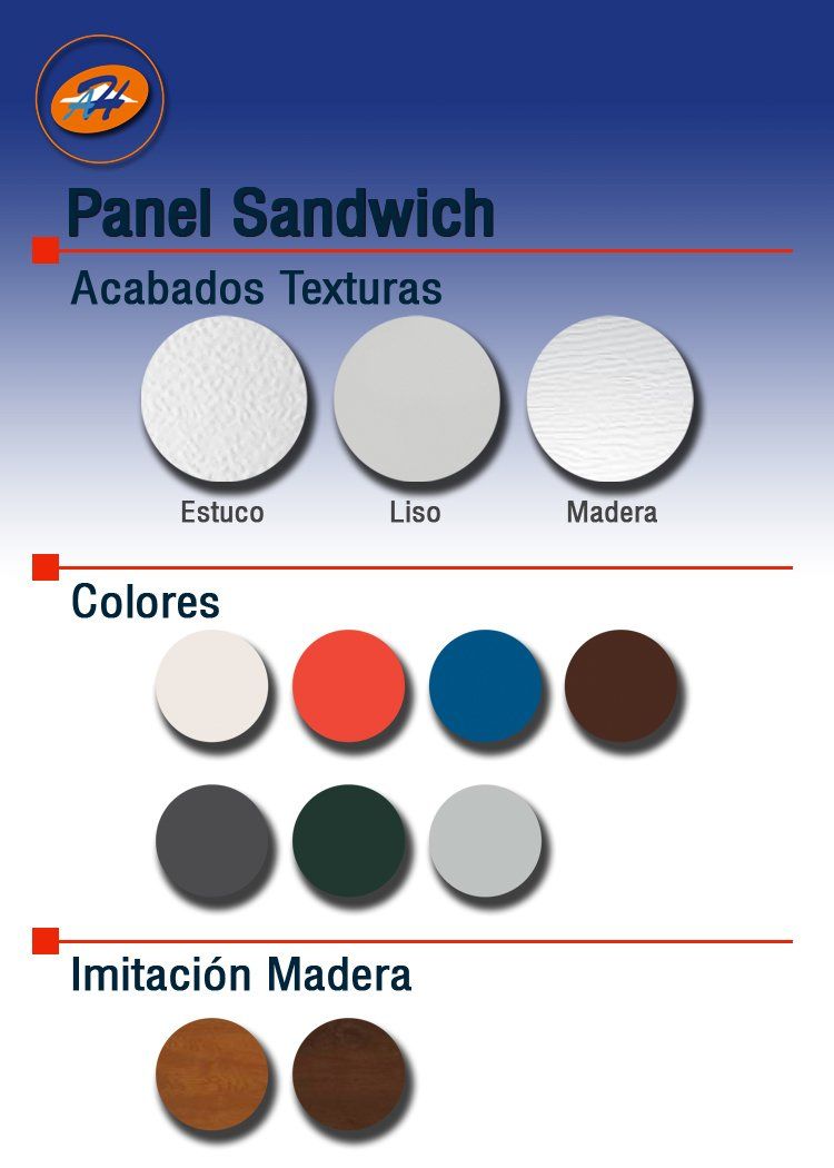 Carta colores Panel Sándwich