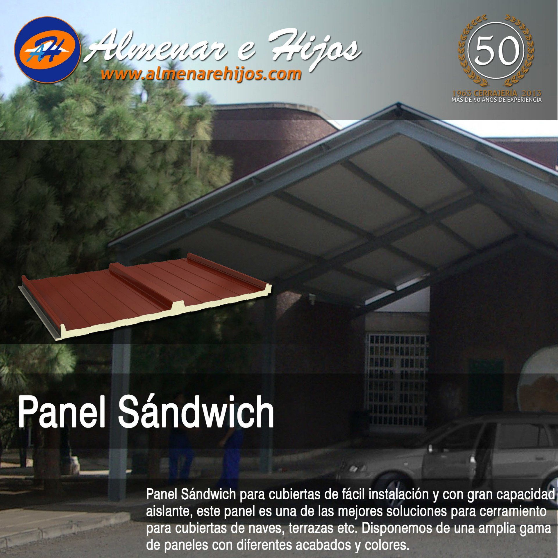 Panel Sandwich para cubierta