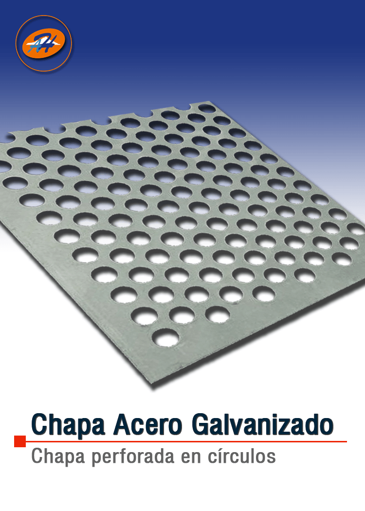 plancha de Acero Galvanizado perforada