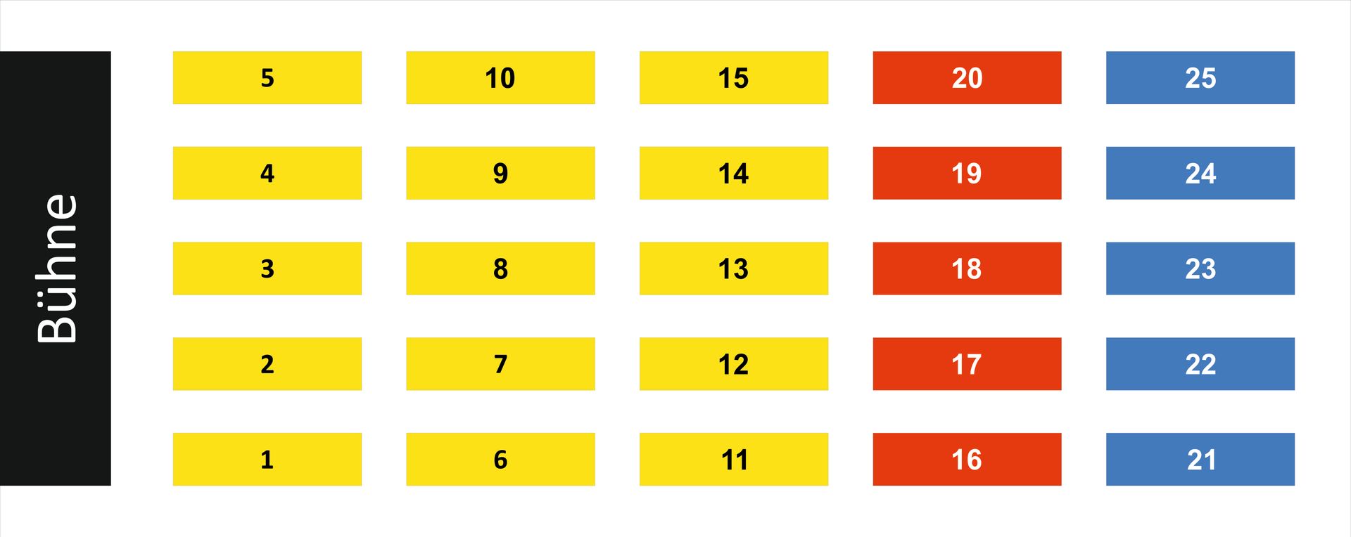Theaterbestuhlung Hugenottenhalle