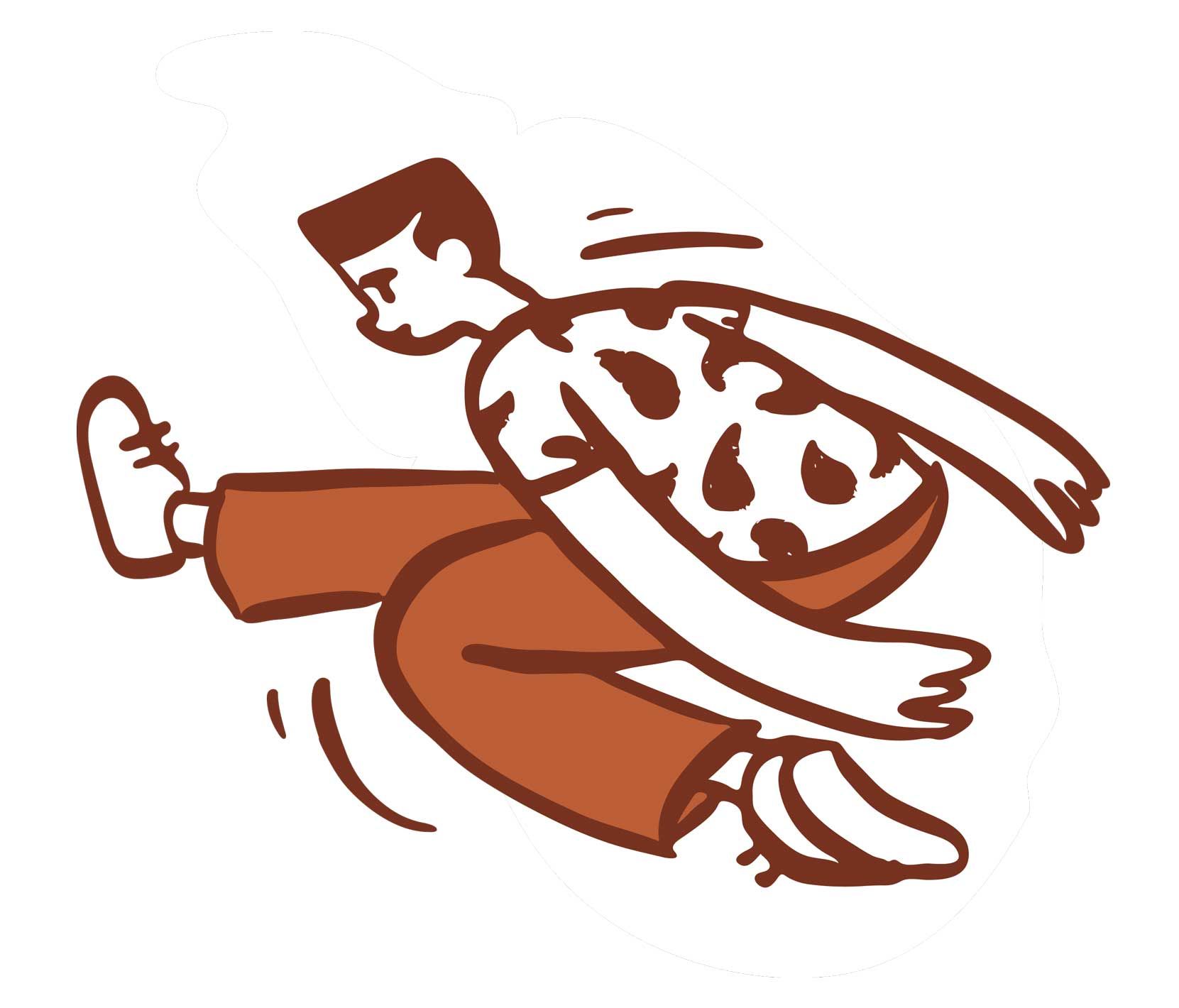 Illustration einer springenden Person