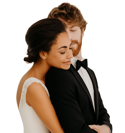 Umschlungenes Paar - Mann und Frau - zufrieden und glücklich. Credit: Pexels - Cottonbro Studio