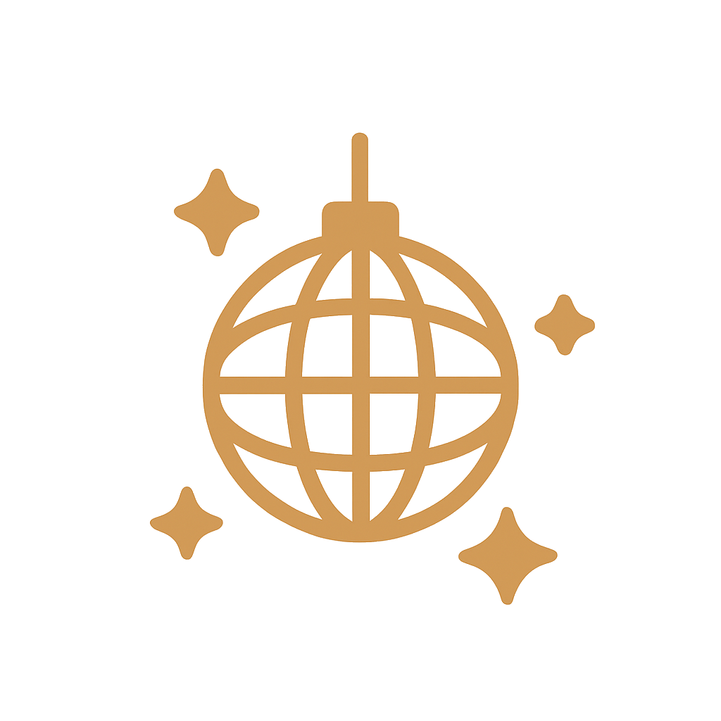 Discofox Icon in Form einer Discokugel