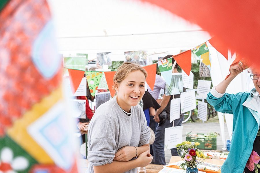 Steffi am Transition-Town-Stand