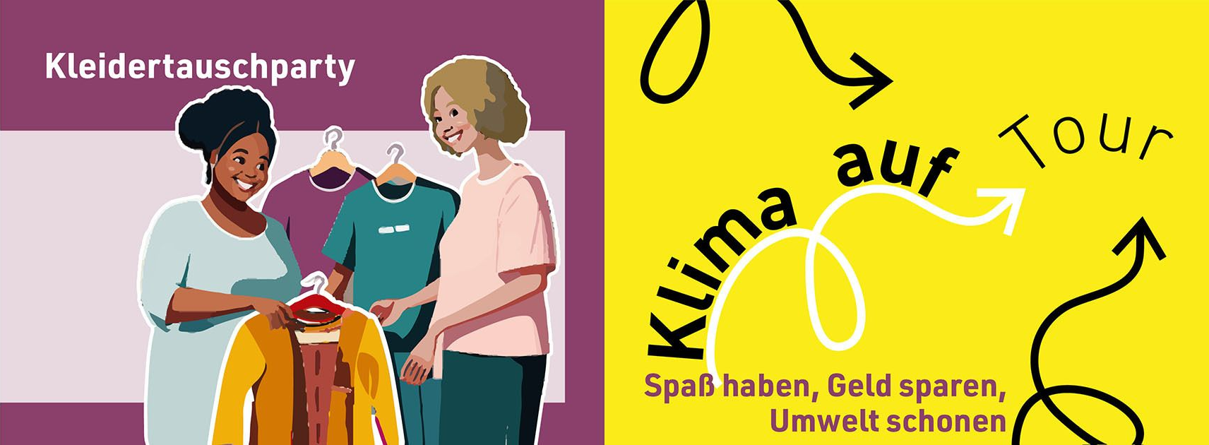 Kleidertauschparty Tortuga Aktionsbanner