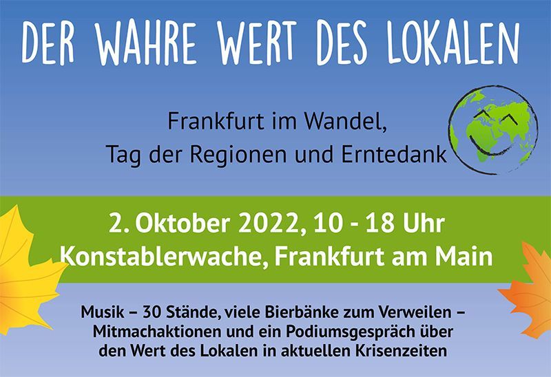 Poster Der wahre Wert des Lokalen, 2. Oktober 2022, 10-18 Uhr, Konsttablerwache