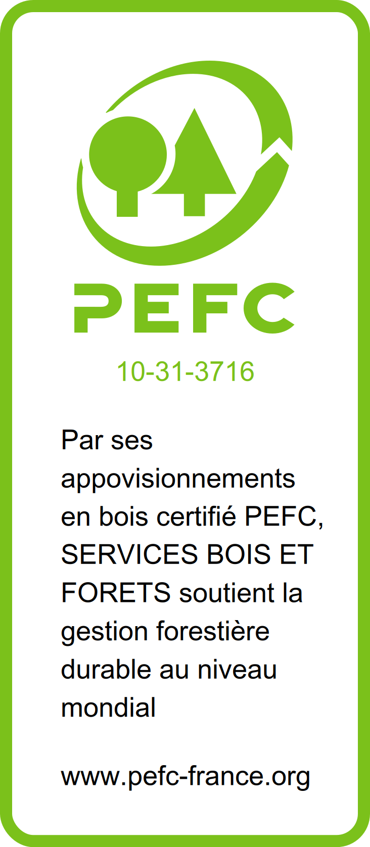 Logo PEFC SERVICES BOIS ET FORETS