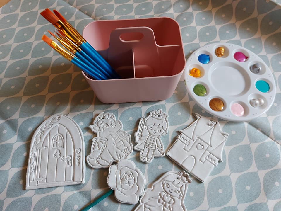 Some of the clay creations you can paint. They are all hand made by me!