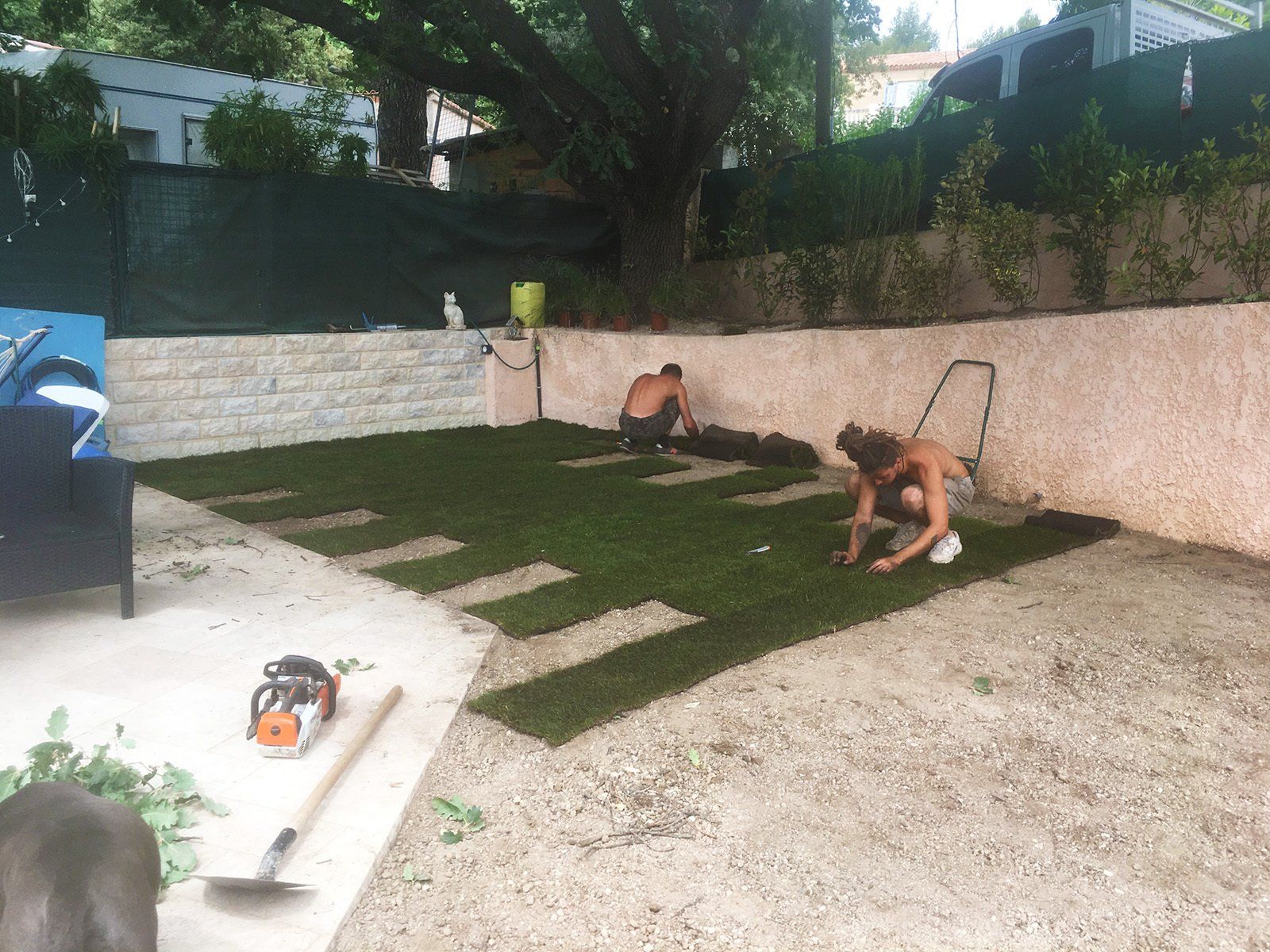 Access Vert réalisation de pose de pelouse et irrigation