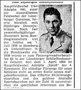 Hfw. Uwe Adolphs 1979 Quelle: LZ 1979 25jähriges Hfw. Uwe Adolphs