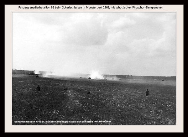Panzergrenadierbataillon82 Scharf schießen in Munster 1961