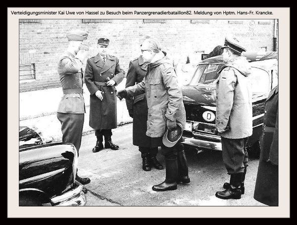 Panzergrenadierbataillon82 Besuch von Verteidigungsminister Kai Uwe von Hassel