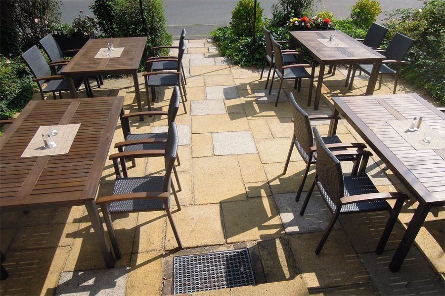 Außenbereich des Restaurants