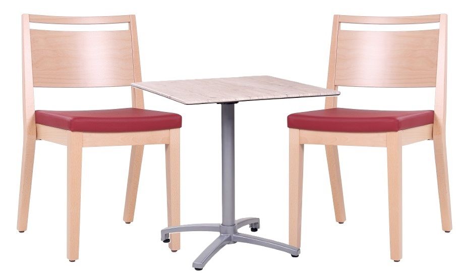 Das Polster in der Vereinsfarbe rot