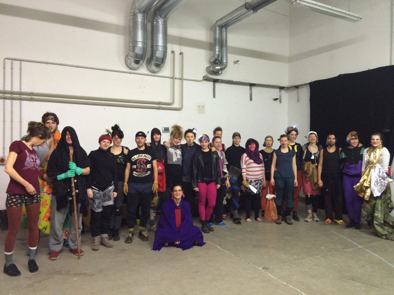 Grupo de participantes del workshop Teatro Sagrado