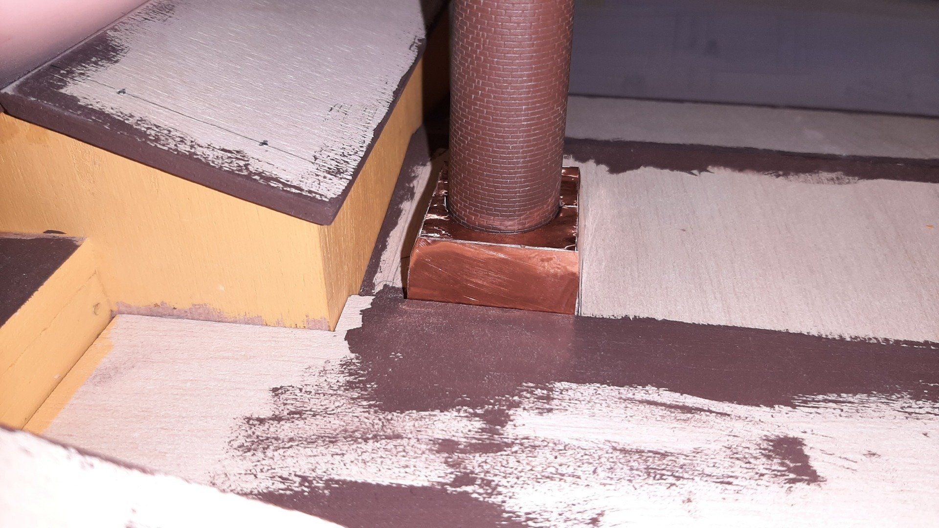 Stand: 23.12.2021 Bau der Kaminbasis mit Kupferblech