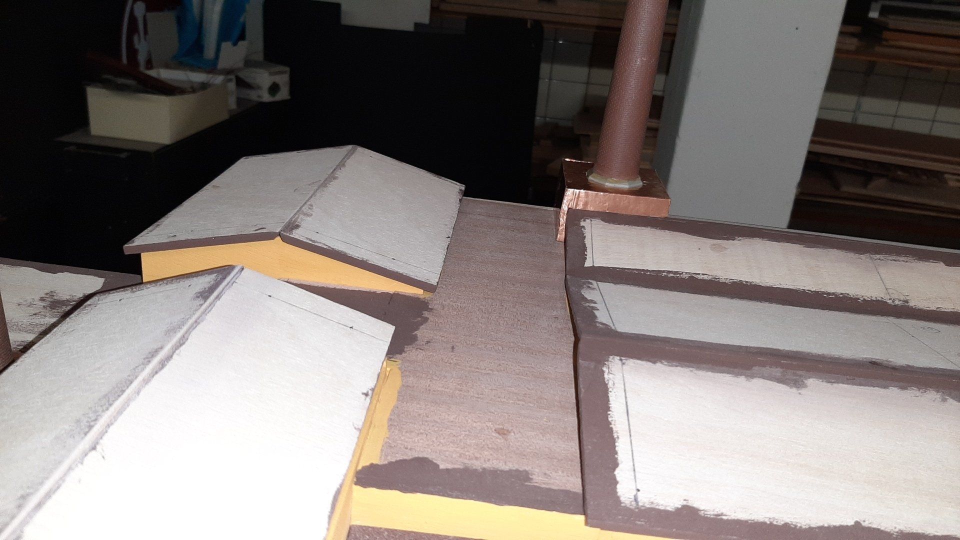 Stand: 23.12.2021 Bau der Kaminbasis mit Kupferblech