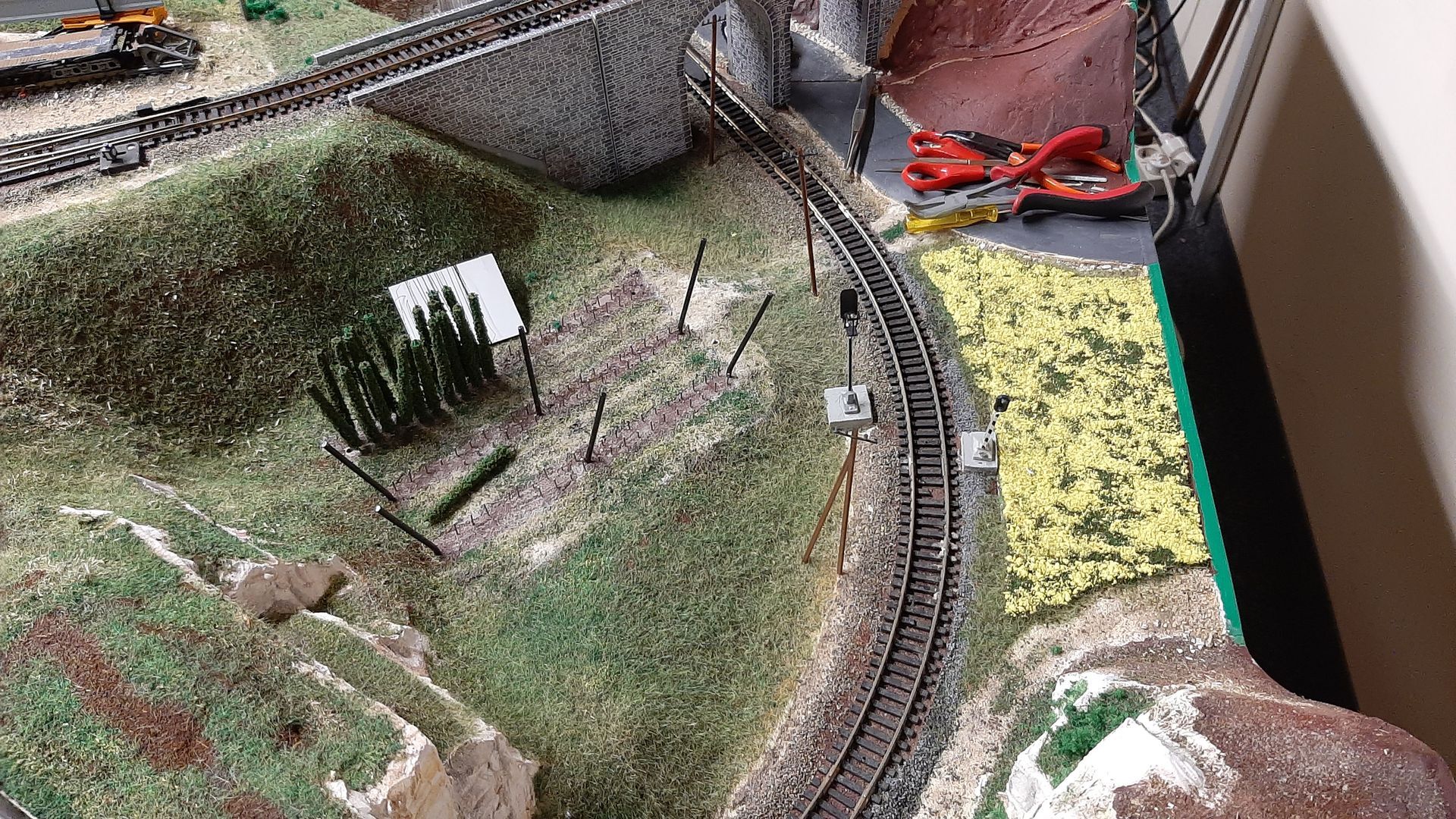 Das Hopfenfeld in der Entstehung