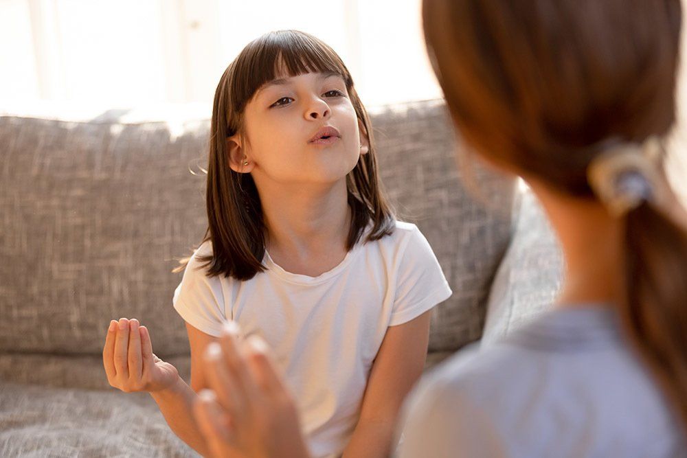 Sprachübung mit Betreuung