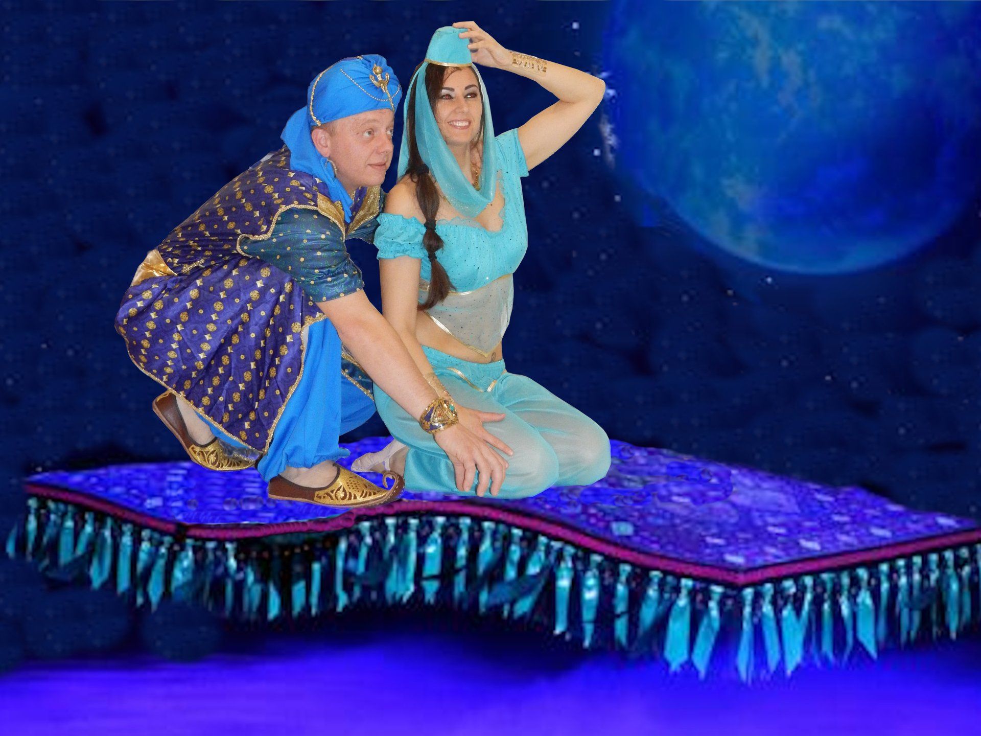 SPETTACOLO DI MAGIA PER CARNEVALE A TEMA ALADINO E JASMINE