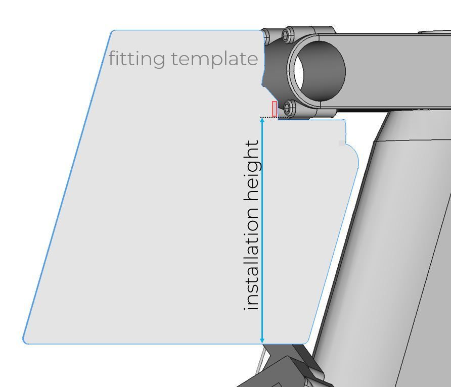 triathlon aero hydration system - fitting template