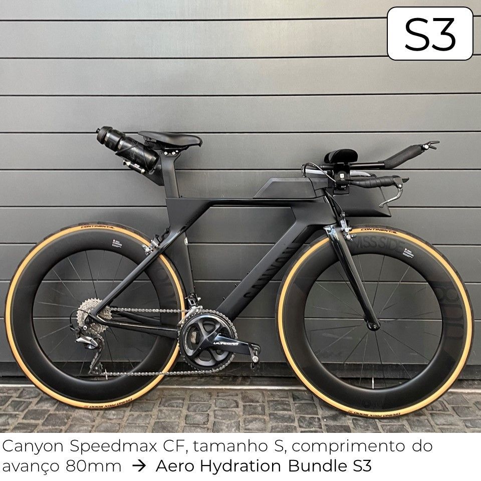 sistema de bebida triatlo s3 da www.stealth-parts.com/pt na canyon speedmax cf