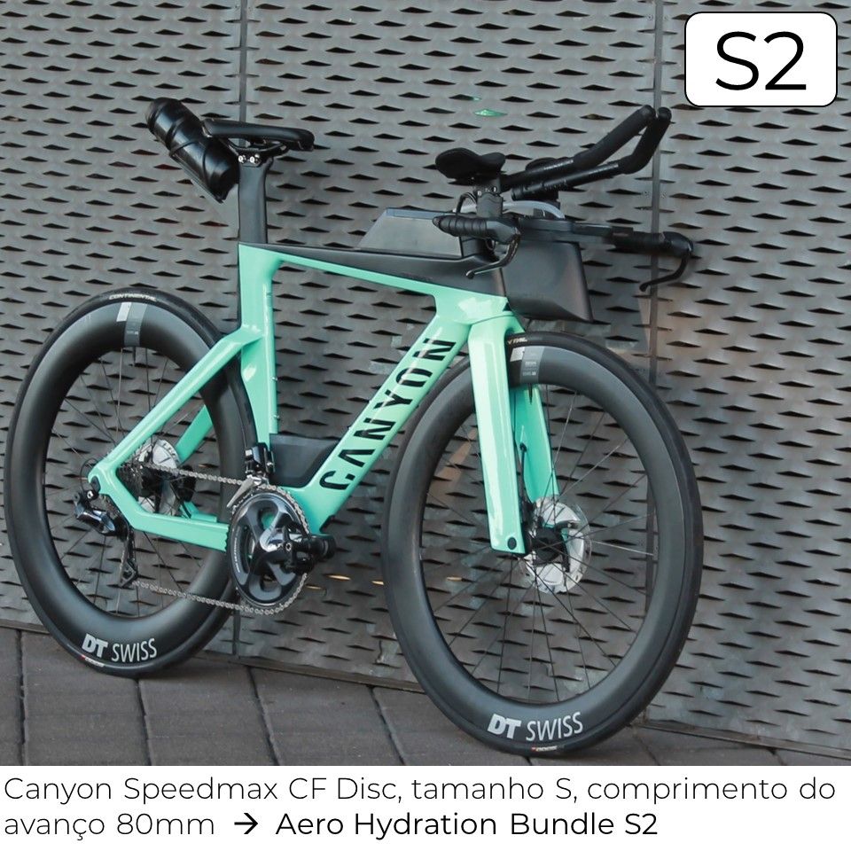 sistema hidratação frontal para triatlo s2 da www.stealth-parts.com/pt na canyon speedmax cf disc